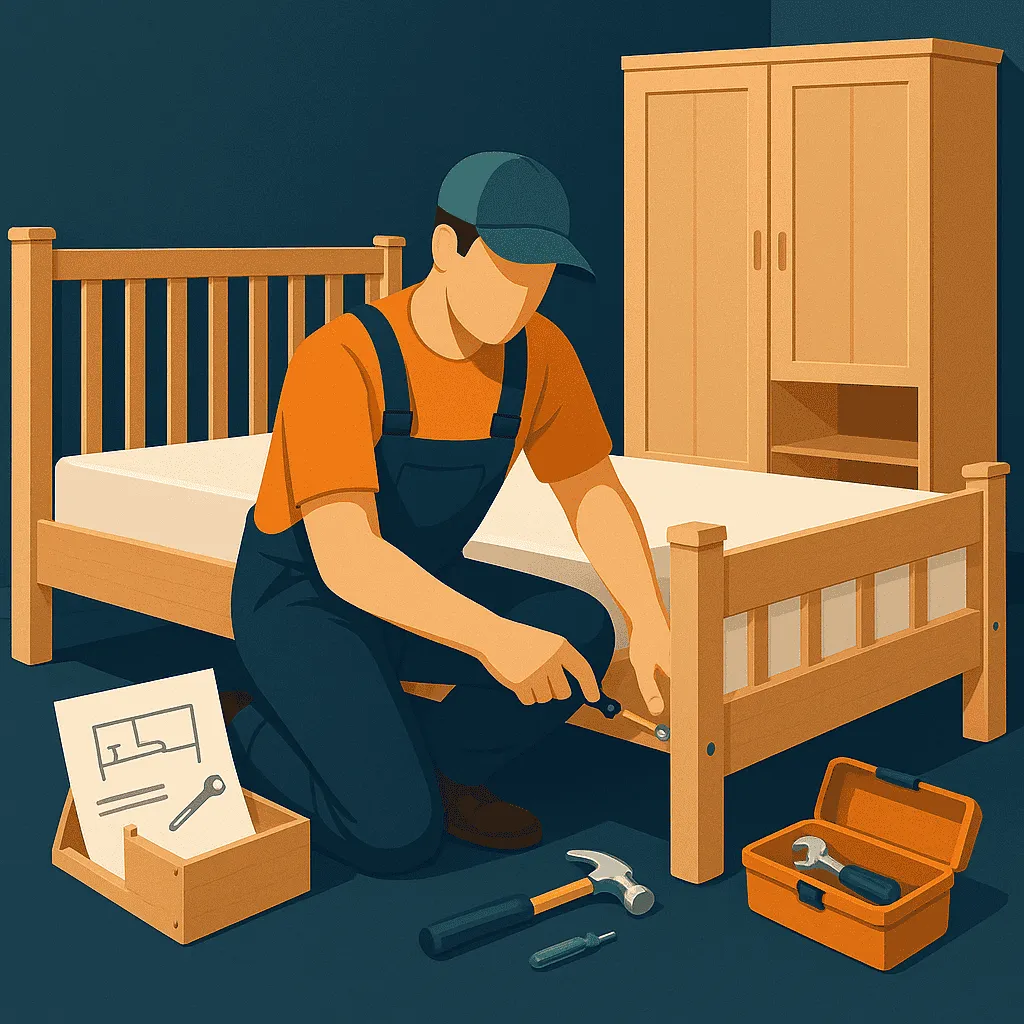 Flatpack wardrobe assembly in Falkirk